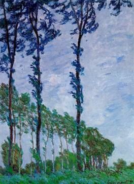 風景 Painting - ポプラの風効果クロード・モネの森の森